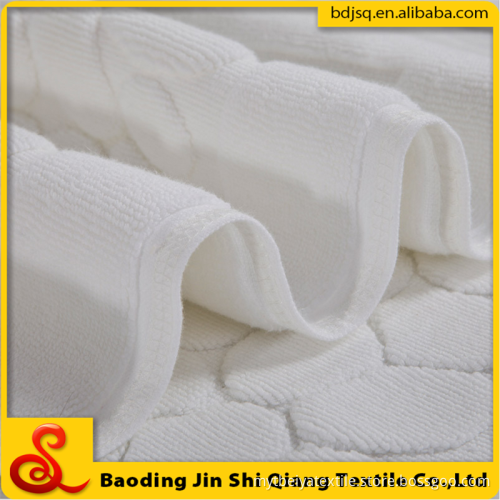 custom design 100% cotton washable white bath mat with logo